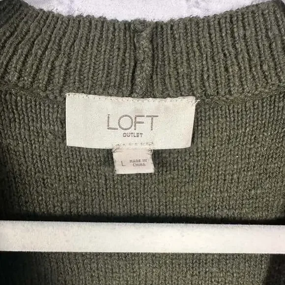 LOFT Drop Shoulder Cardigan Grandma Sweater Size Large - Picture 5 of 6